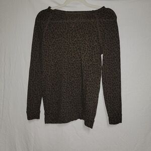 🧡OBEY Propaganda Leopard Print Waffle Knit Top
